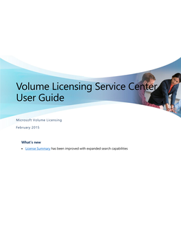 Volume Licensing Service Center User Guide