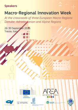 Macro Regional Innovation Week Speakers