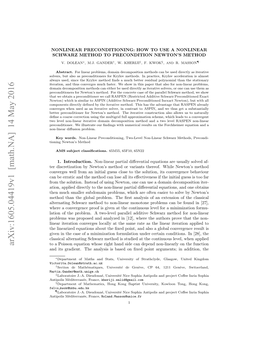 Nonlinear Preconditioning: How to Use a Nonlinear Schwarz Method to Precondition Newton’S Method