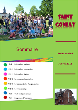 Bulletin N°43 Juillet 2015