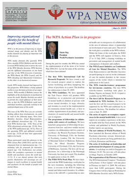 WPA NEWS Ofﬁcial Quarterly News Bulletin of WPA