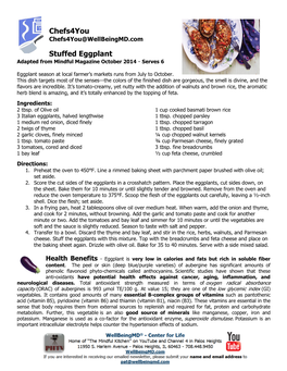 Chefs4you Stuffed Eggplant