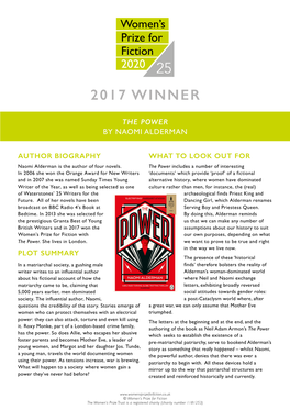 WPF Reading Guide the Power Naomi Alderman