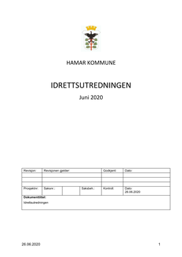 IDRETTSUTREDNINGEN Juni 2020