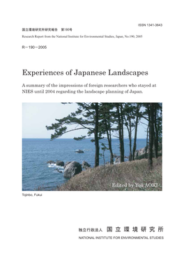 Experiences of Japanese Landscapes