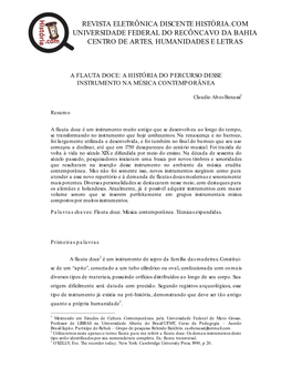 Revista Eletrônica Discente História.Com Universidade Federal Do Recôncavo Da Bahia Centro De Artes, Humanidades E Letras