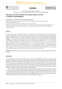 The Genus Laccobius in China: New Species and New Records (Coleoptera: Hydrophilidae)