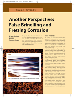 Another Perspective: False Brinelling and Fretting Corrosion