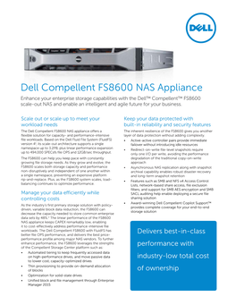 Dell Compellent FS8600 NAS Appliance
