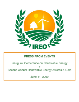 IREO Press from Events