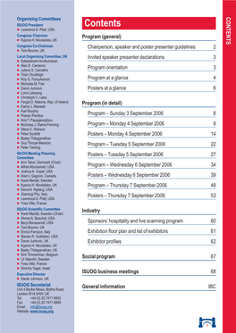 CONTENTS ISUOG President Contents ● Lawrence D