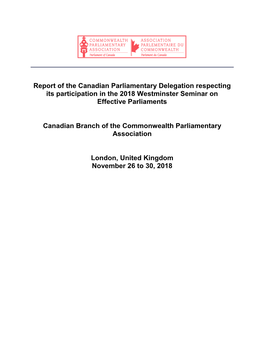 Canadian Branch of the Commonwealth Parliamentary Association