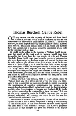 Thomas Burchell, Gentle Rebel