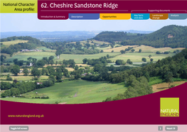 62. Cheshire Sandstone Ridge Area Profile: Supporting Documents