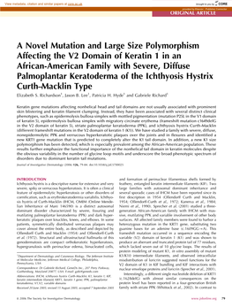 A Novel Mutation and Large Size Polymorphism Affecting the V2