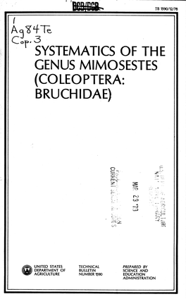 Systematics of the Genus Mimosestes (Coleóptera: Bruch I Dae)