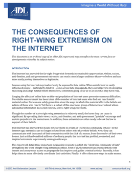 The Consequences of Right-Wing Extremism on the Internet