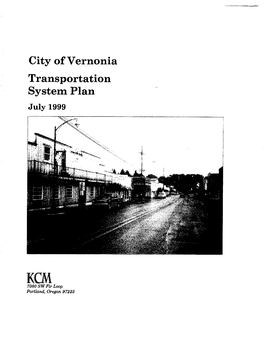 City of Vernonia Transportation System Plan