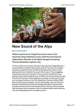 New Sound of the Alps | Norient.Com 3 Oct 2021 01:13:22