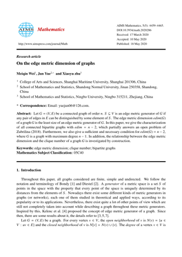 On the Edge Metric Dimension of Graphs