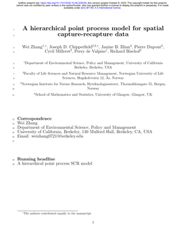 A Hierarchical Point Process Model for Spatial Capture-Recapture Data