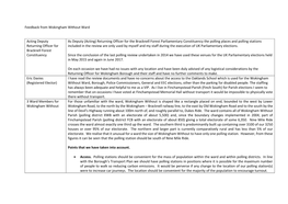 Feedback from Wokingham Without Ward Acting Deputy Returning Officer for Bracknell Forest Constituency As Deputy