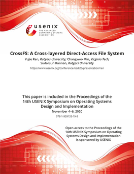 A Cross-Layered Direct-Access File System