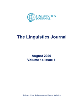 The Linguistics Journal