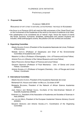 Preliminary Proposal to IAP