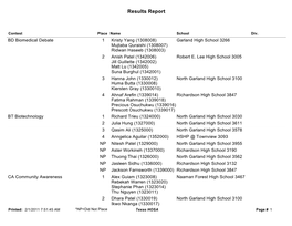 Results Report