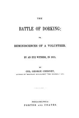 Battle of Dorking;