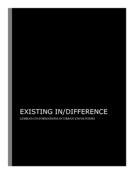 Existing In/Difference Lesbian Co-Formations in Urban Encounters