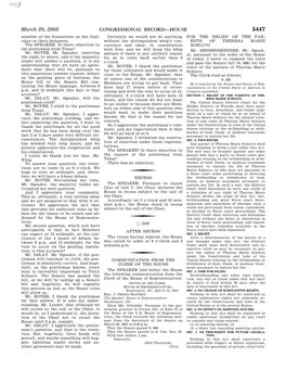 CONGRESSIONAL RECORD—HOUSE March 20, 2005 SEC