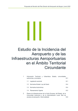 Estudio De La Incidencia Del Aeropuerto Y De Las Infraestructuras Aeroportuarias En El Ámbito Territorial Circundante