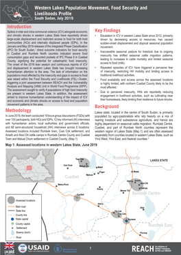 Western Lakes Population Movement, Food Security and Livelihoods Profile