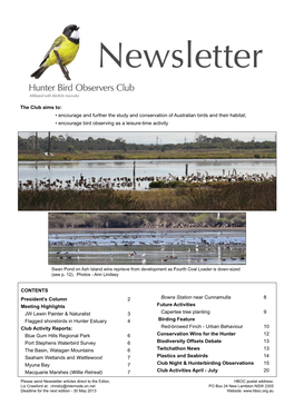 Encourage and Further the Study and Conservation of Australian Birds and Their Habitat; • Encourage Bird Observing As a Leisure-Time Activity