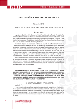 Aprobación Definitiva De La Orenanza Fiscal Reguladora De La Tasa De Recogida, Tratamiento Y Eliminación De
