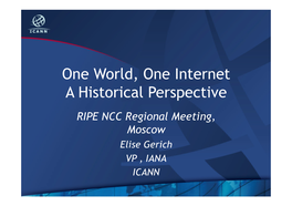 RIPE NCC Regioanl Meeting Moscow