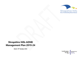 Shropshire Hills AONB Management Plan 2019-24