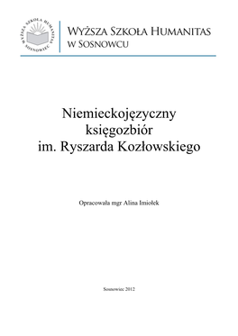 Niemieckojęzyczny Księgozbiór Im. Ryszarda Kozłowskiego