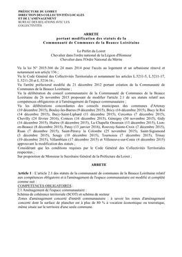 CC Beauce Loirétaine Transfert Compétence PLU Version