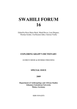 Swahili Forum 16