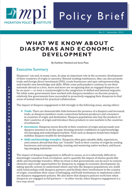 What We Know About Diasporas and Economic Development