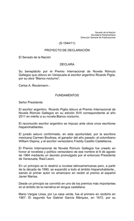 Proyecto De Declaracin