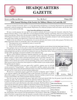 Headquarters Gazette