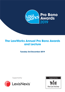 Lawworks Pro Bono Awards Programme 2019