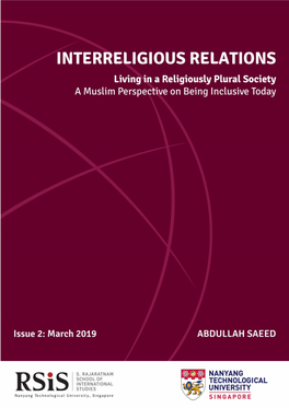 Living in a Religiously Plural Society: a Muslim Perspective on Being Inclusive Today