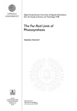 The Far-Red Limit of Photosynthesis