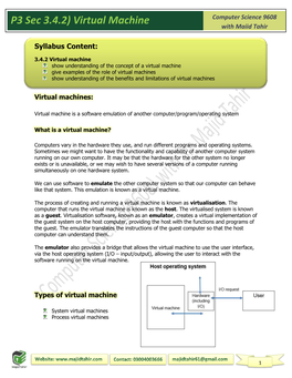 P3 Sec 3.4.2) Virtual Machine with Majid Tahir