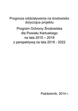 Prognoza POŚ Pow. Kartuski